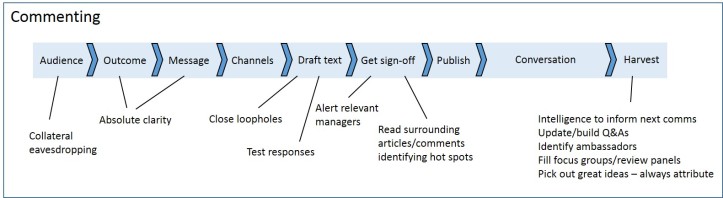 publication process with commenting