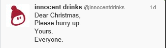 Tweet from Innocent drinks
